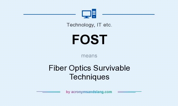 What does FOST mean? It stands for Fiber Optics Survivable Techniques