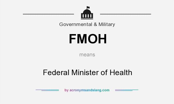 What does FMOH mean? It stands for Federal Minister of Health