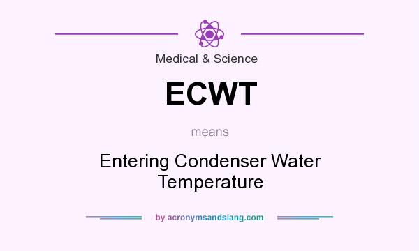What does ECWT mean? It stands for Entering Condenser Water Temperature
