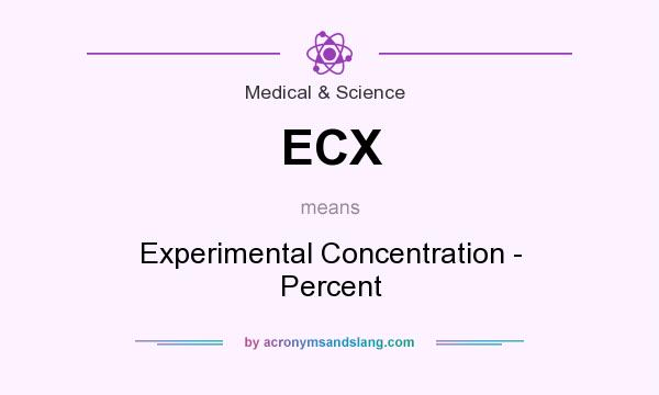 What does ECX mean? It stands for Experimental Concentration - Percent