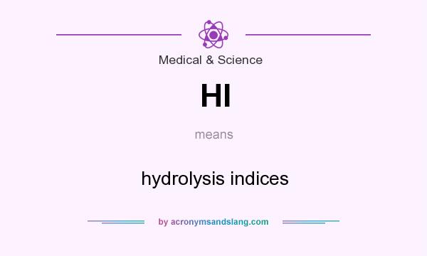 What does HI mean? It stands for hydrolysis indices