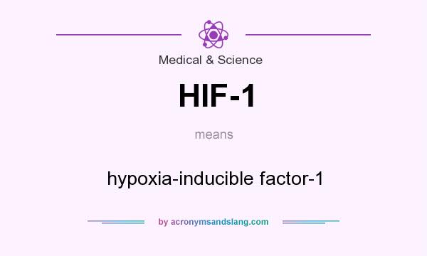 What does HIF-1 mean? It stands for hypoxia-inducible factor-1