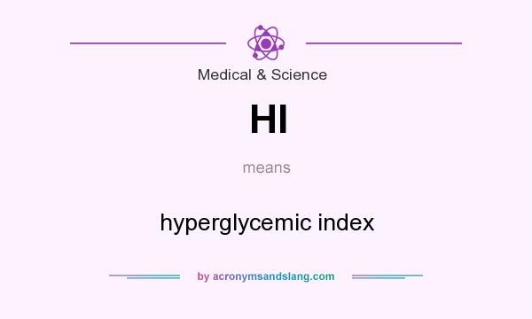 What does HI mean? It stands for hyperglycemic index