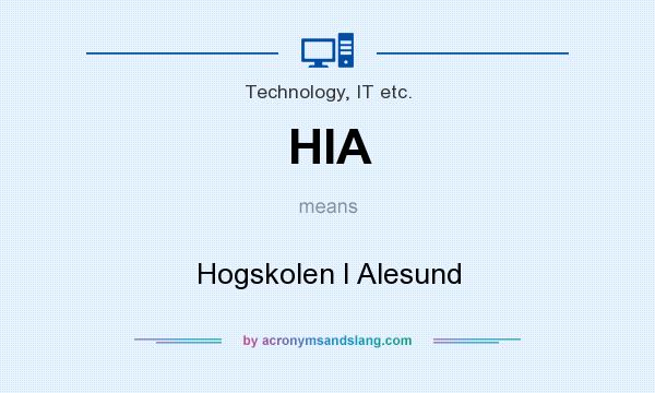 What does HIA mean? It stands for Hogskolen I Alesund