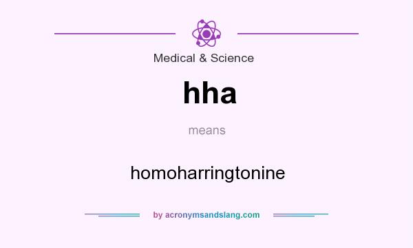What does hha mean? It stands for homoharringtonine