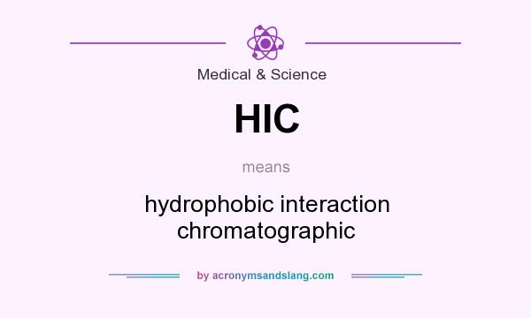 What does HIC mean? It stands for hydrophobic interaction chromatographic