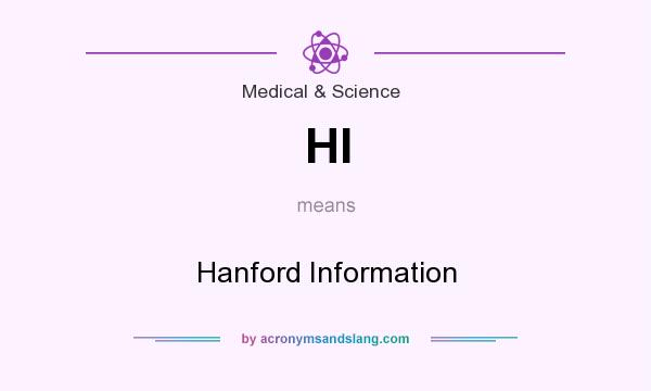 What does HI mean? It stands for Hanford Information