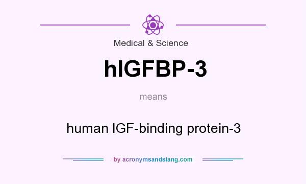 What does hIGFBP-3 mean? It stands for human IGF-binding protein-3