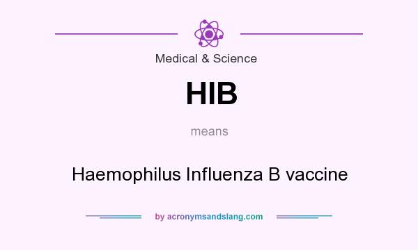 What does HIB mean? It stands for Haemophilus Influenza B vaccine