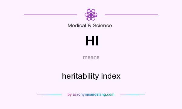 What does HI mean? It stands for heritability index