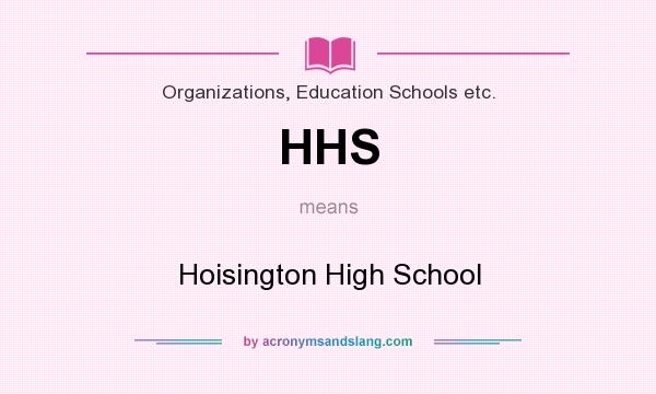 What does HHS mean? It stands for Hoisington High School