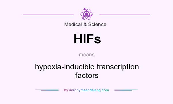 What does HIFs mean? It stands for hypoxia-inducible transcription factors