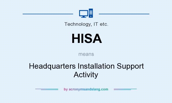 What does HISA mean? It stands for Headquarters Installation Support Activity