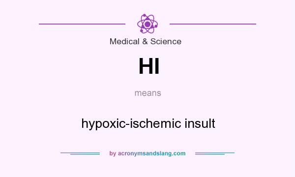 What does HI mean? It stands for hypoxic-ischemic insult