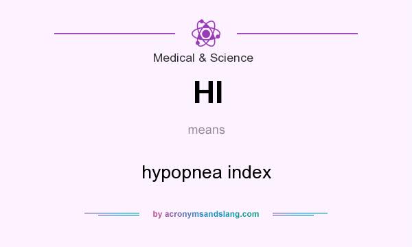 What does HI mean? It stands for hypopnea index