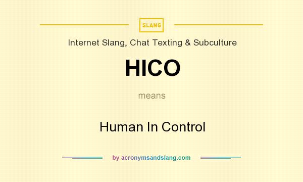 What does HICO mean? It stands for Human In Control