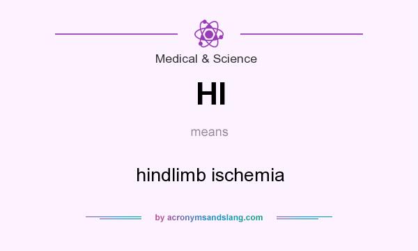 What does HI mean? It stands for hindlimb ischemia
