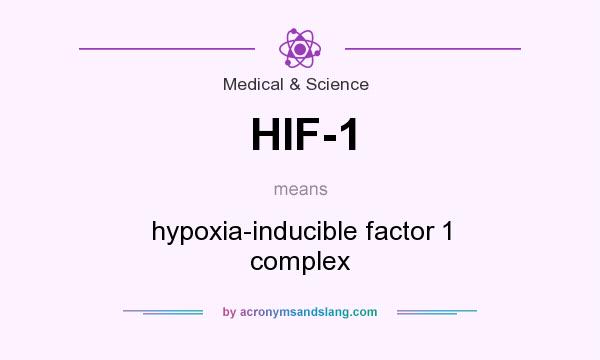 What does HIF-1 mean? It stands for hypoxia-inducible factor 1 complex