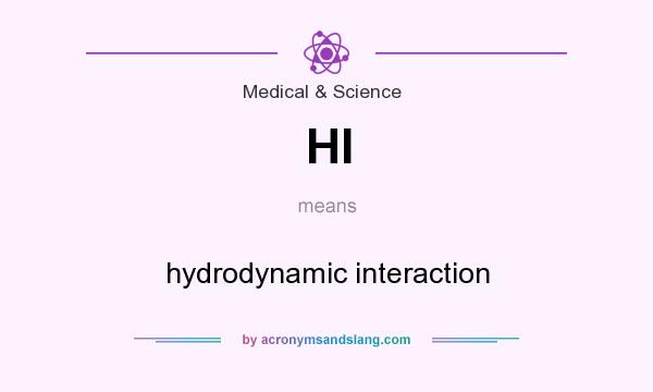 What does HI mean? It stands for hydrodynamic interaction