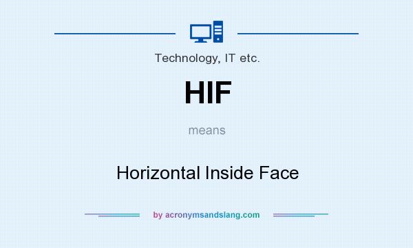 What does HIF mean? It stands for Horizontal Inside Face