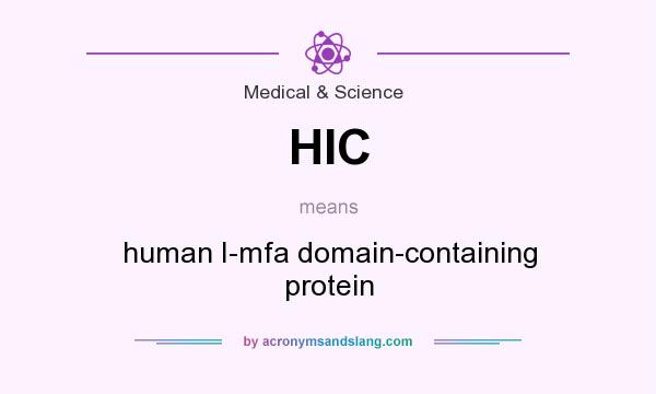 What does HIC mean? It stands for human I-mfa domain-containing protein