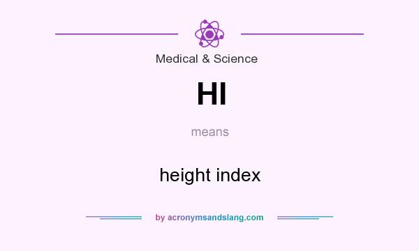 What does HI mean? It stands for height index
