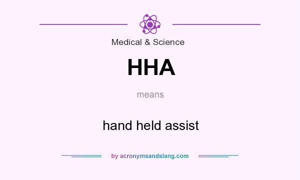What does HHA mean? It stands for hand held assist
