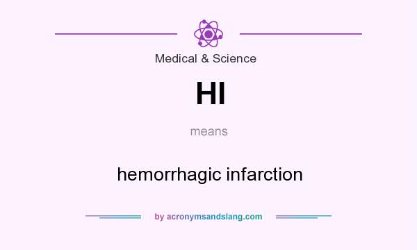 What does HI mean? It stands for hemorrhagic infarction