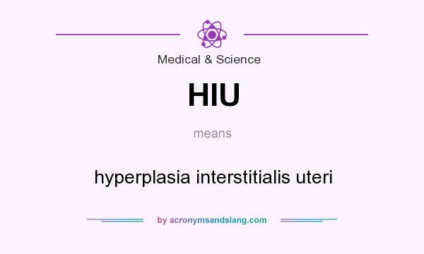 What does HIU mean? It stands for hyperplasia interstitialis uteri