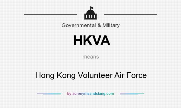 What does HKVA mean? It stands for Hong Kong Volunteer Air Force