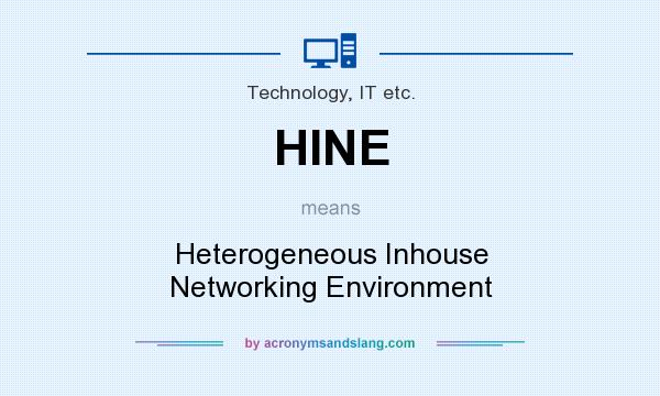 What does HINE mean? It stands for Heterogeneous Inhouse Networking Environment