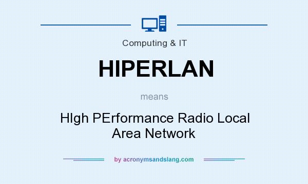 What does HIPERLAN mean? It stands for HIgh PErformance Radio Local Area Network