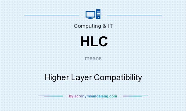 What does HLC mean? It stands for Higher Layer Compatibility