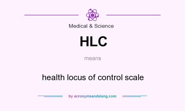 What does HLC mean? It stands for health locus of control scale