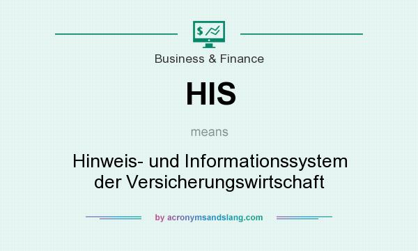 What does HIS mean? It stands for Hinweis- und Informationssystem der Versicherungswirtschaft