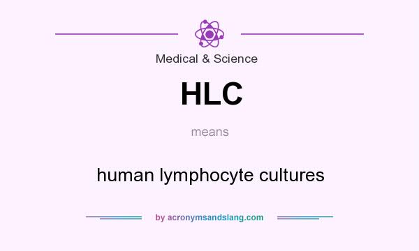 What does HLC mean? It stands for human lymphocyte cultures