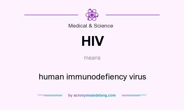 What does HIV mean? It stands for human immunodefiency virus