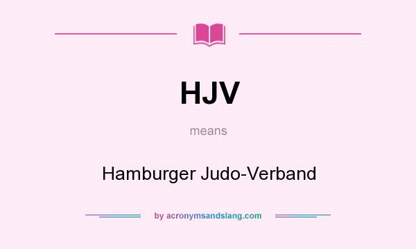 What does HJV mean? It stands for Hamburger Judo-Verband