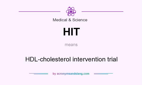 What does HIT mean? It stands for HDL-cholesterol intervention trial