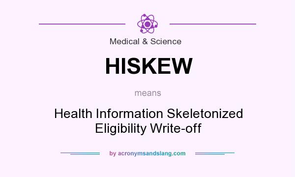 What does HISKEW mean? It stands for Health Information Skeletonized Eligibility Write-off
