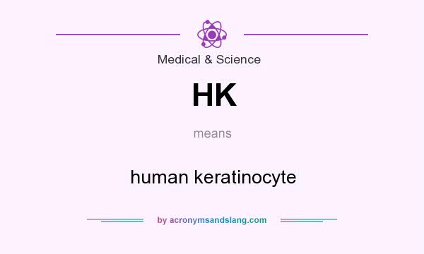 What does HK mean? It stands for human keratinocyte