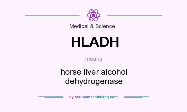 What does HLADH mean? It stands for horse liver alcohol dehydrogenase
