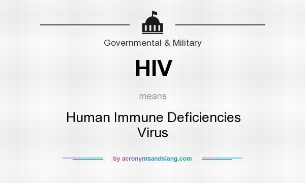 What does HIV mean? It stands for Human Immune Deficiencies Virus