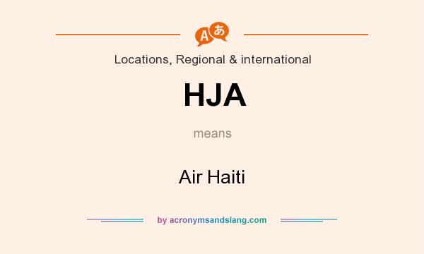 What does HJA mean? It stands for Air Haiti