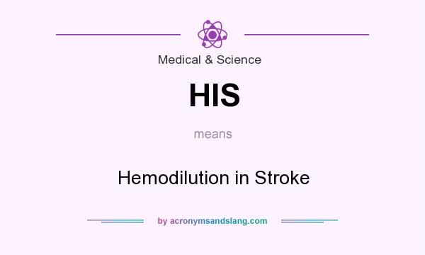 What does HIS mean? It stands for Hemodilution in Stroke