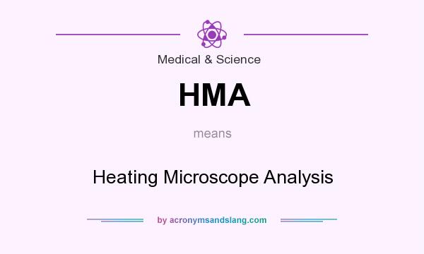 What does HMA mean? It stands for Heating Microscope Analysis