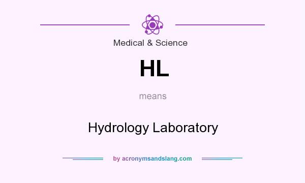 What does HL mean? It stands for Hydrology Laboratory