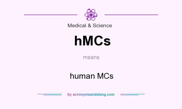 What does hMCs mean? It stands for human MCs
