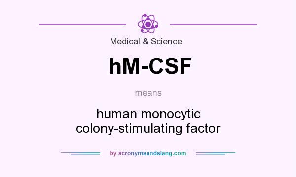 What does hM-CSF mean? It stands for human monocytic colony-stimulating factor
