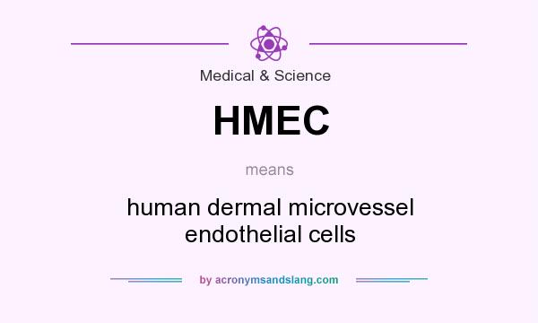 What does HMEC mean? It stands for human dermal microvessel endothelial cells